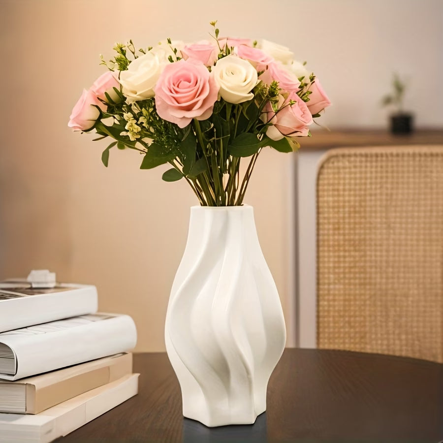 Wave Art INS Style Vase – Nordic Minimalist Luxury Decor