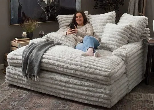 Nestle Chaise Lounge with Cupholders & Charging Ports