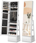 Nicetree Mirror Rotating Jewelry Cabinet
